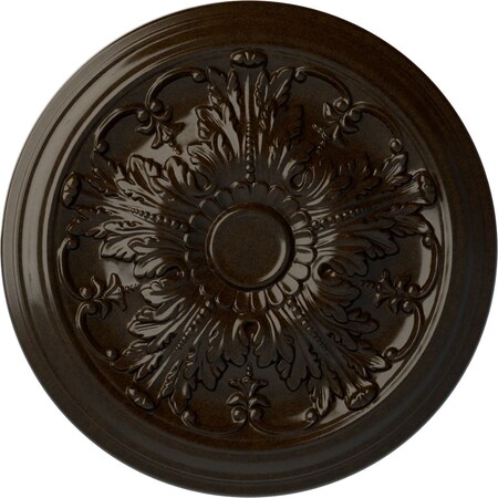 Ekena Millwork Damon Ceiling Medallion (Fits Canopies up to 3 3/8"), Hand-Painted Bronze, 20"OD x 1 1/2"P CM20DABZS